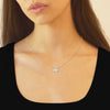 1.00 Ctw Oval Lab Grown Diamond Solitaire Pendant in White /Yellow