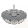 Better Chef 12.5-Inch 3-Ply Stainless Steel Nonstick Wok with Lid