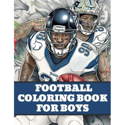 Football Coloring Book: American Football Sports Book For Boys - Paperback