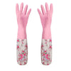 Rubber Velvet Long Gloves Household