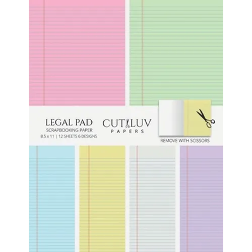 Legal Pad Collage Paper for Scrapbooking: Back To School Office Themed Decorative Paper for Crafting - Paperback