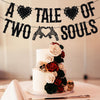 LOVELY BITON A Tale of Two Souls Halloween Wedding Banner Black Paper