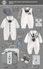 Baby Gift Package Elegant White Striped Gray Baby Boy