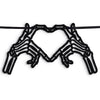 LOVELY BITON A Tale of Two Souls Halloween Wedding Banner Black Paper