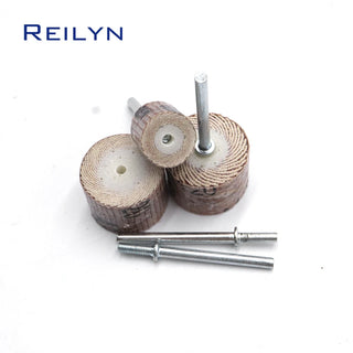 10pcs Sand Paper Polishing Bits Abrasive Mops Sandpaper Wheels Spindle Mops Wheel for Jade/Stone Carving Polishing Grinding