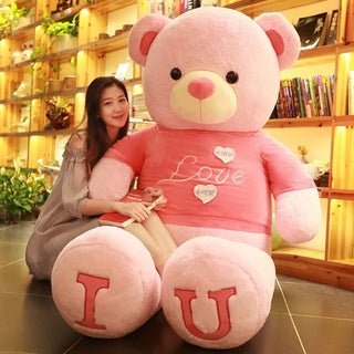 Buy 5-iu 100cm Plush Toy Teddy Bear Giant  T Shirt Soft Stuffed Animals Pillow Dolls Grilfriend Kids Wife Birthday Valentines Day Decor