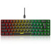 60% Mini 68 Key Mechanical Texture Film Gaming Keyboard ABS Material RGB Backlit Mini Portable Keyboard