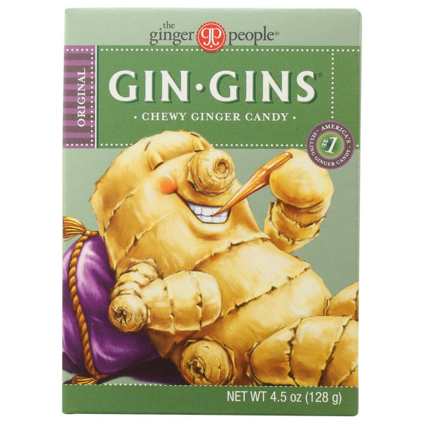 THE GINGER PEOPLE: Gin Gins Original Chewy Ginger Candy, 4.5 oz