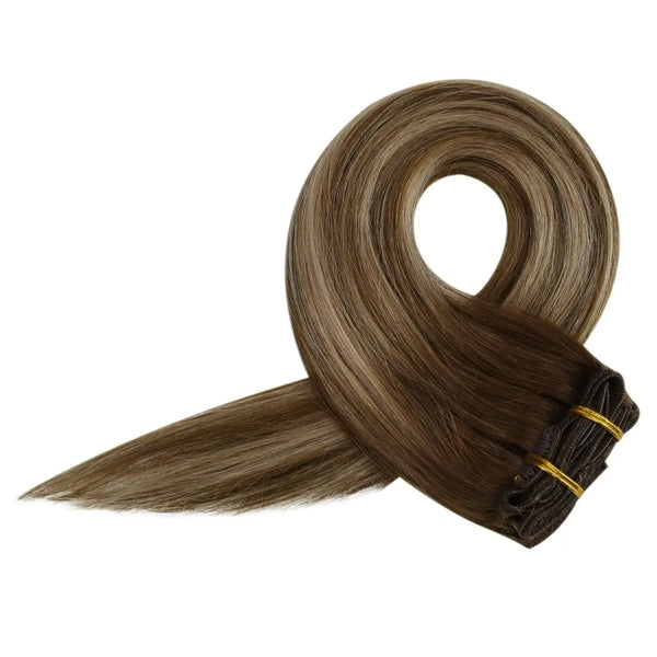 Double Weft Hair Extensions Human Hair for Woman