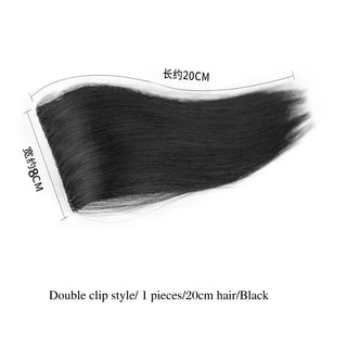 Buy a55-black-20cm 10-20cm Human Hair Invisable Seamless Hair Pad Extension Lining of Top Side Cover Hairpiece Increase Hair Volume for Women