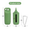 Silicone dog poop bag holder with dispenser, portable, hanging ring & storage case
