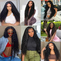 Human Hair Deep Wave Clip in Hair Extensions
