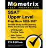 SSAT Upper Level Prep Book 2026-2027 - 3 Full-Length Practice Tests, 200+ Online Video Tutorials, Secrets Study Guide Covering Math, Vocabulary and Re - Paperback