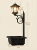 Solar Lamp Post with Flower Pot – Outdoor Garden & Patio Light – Multi Pack