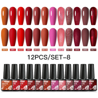 Buy zh20031 10/12pcs Spring Macaron Nail Gel Polish Set Semi Permanent UV for Manicure Soak Off Gel Nail Polish Kit Varnishes Nail Supplies