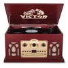 Victor Belmont 8-in-1 Wood Music Center Cherry - Refurbished