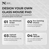 XVX Space Pad Glass Gaming Mousepad with Anti-Slip Rubber Base