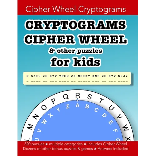 Cryptograms Cipher Wheel & other puzzles for kids: Education resources by Bounce Learning Kids - Paperback