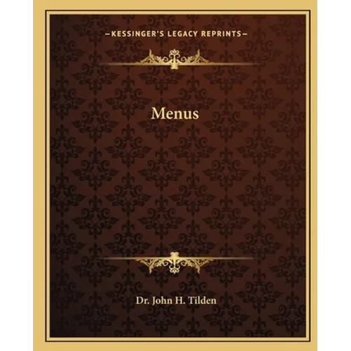 Menus - Paperback