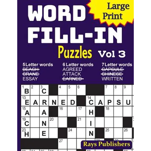 Large Print Word Fill-in Puzzles 3 - Paperback