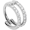 18G Double Row Micro Gem Implant Grade Titanium Hinged Double Hoop Nose Ring