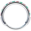 20G Micro Gem Titanium Hinged Nose Hoop - Christmas Nose Ring