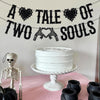 LOVELY BITON A Tale of Two Souls Halloween Wedding Banner Black Paper
