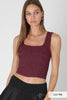 Seamless Double Lace Square Crop Top