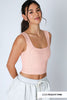 Seamless Double Lace Square Crop Top