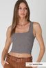 Seamless Double Lace Square Crop Top