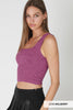 Seamless Double Lace Square Crop Top