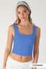 Seamless Double Lace Square Crop Top