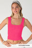 Seamless Double Lace Square Crop Top