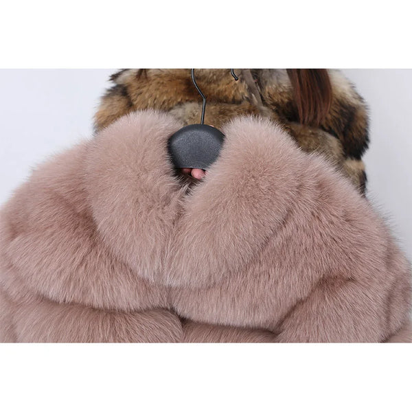 MAOMAOKONG 2023 Trend New Real Fur Coat Natural Fox Fur Women's Winter Coats Short Jackets Female Clothing Vests Fashion