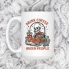 Skeleton Coffee Mug - Dark Humor Mug | Funny Coffee Cup for Introvert Gift