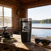 Funny Fishing Tumbler | Insulated Stainless Steel Coffee Mug With Spill Resistant Lid
