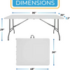 4ft/6ft Portable Plastic Folding Table – Indoor & Outdoor Dining