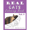 REAL CATS Coloring Book: 50 Pages of Cats to Color for Adults or Kids - Paperback