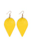 Teardrop Shape Genuine Leather Earrings