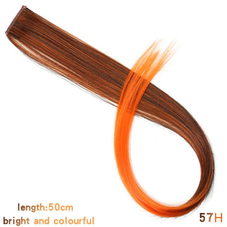 Buy 57h Synthetic Rainbow Highlighted Hair