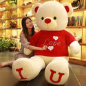 100cm Plush Toy Teddy Bear Giant  T Shirt Soft Stuffed Animals Pillow Dolls Grilfriend Kids Wife Birthday Valentines Day Decor