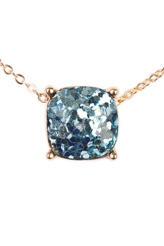 Buy aqua 16355 - Cushion Glitter Necklace