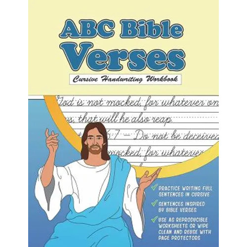 Cursive Handwriting Workbook: ABC Bible Verses: Christian Cursive Tracing Book with Reproducible Worksheets - Paperback