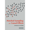 Matched Sampling for Causal Effects - Hardcover