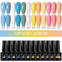 10/12pcs Spring Macaron Nail Gel Polish Set Semi Permanent UV for Manicure Soak Off Gel Nail Polish Kit Varnishes Nail Supplies