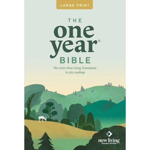 One Year Premium Slimline Bible-NLT-Large Print 10th Anniversary - Paperback