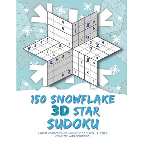 150 Snowflake 3D Star Sudoku - Paperback
