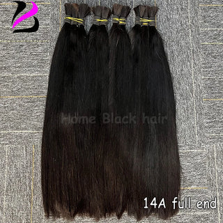 Buy 14a-full-end 100% Human Hair Bulk Extension Virgin Human Hair Deep Curly 10A Bulk Hair Weaving for Braiding Unprocessed 18-30inches No Weft