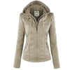 Winter Faux Leather Jacket Women