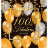 100 & Fabulous: An Elegant Black and Gold 100th Birthday Keepsake Journal - Sign-In Pages, Wishes & Memories, Gift Log & Photo Pages - Perfect Gift fo - Hardcover